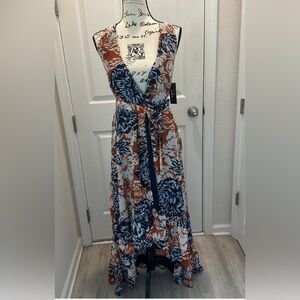 Lulu's Floral Maxi Wrap Dress